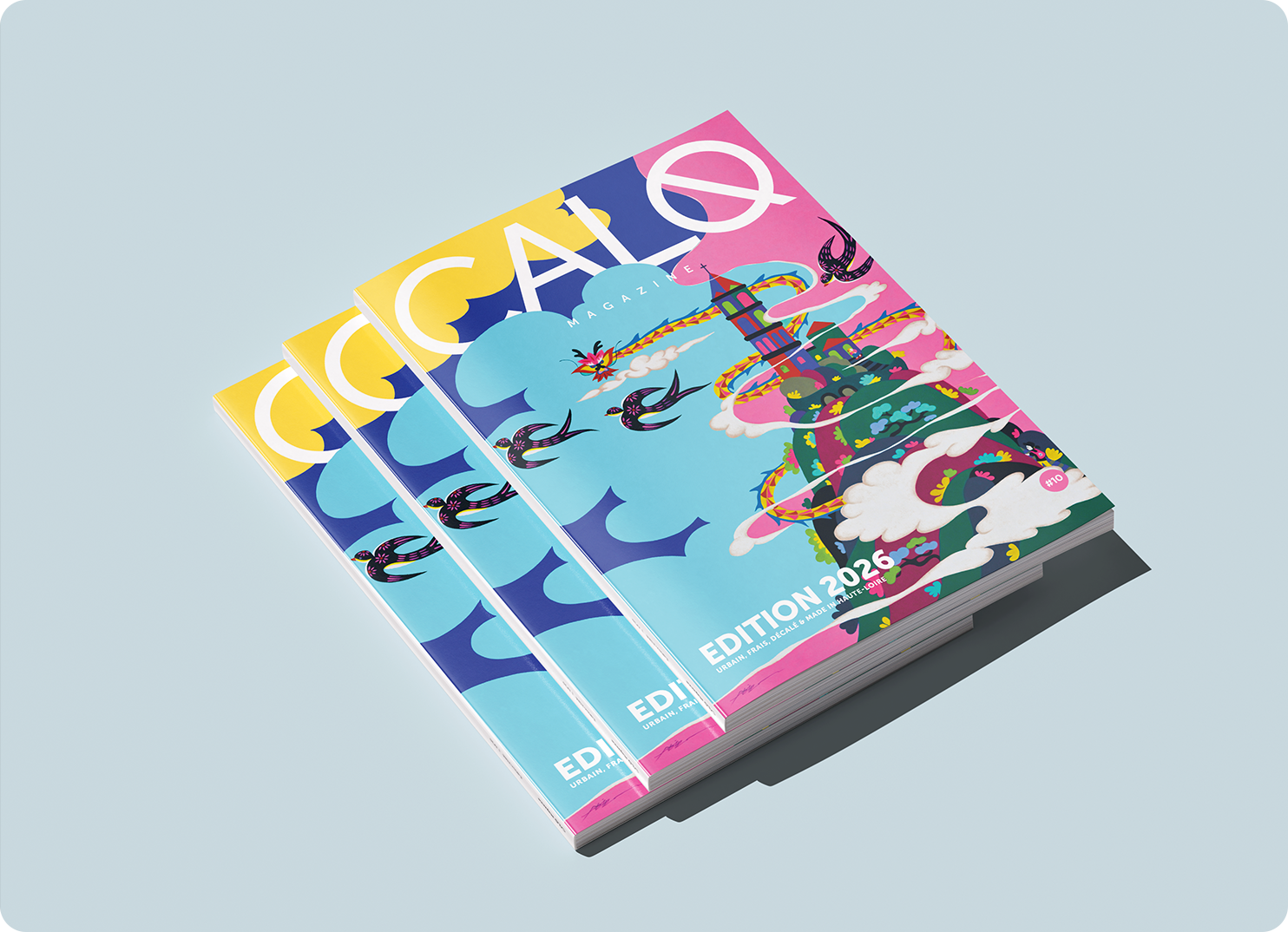 Plusieurs Magazines CALQ Empilés